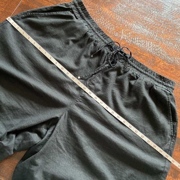ADDITION Elle Linen Blend Pull-On Bermuda Shorts Black Size 2X - Picture 14 of 16